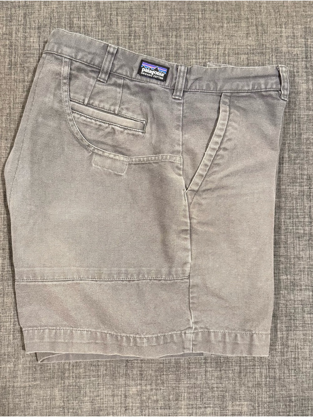 Patagonia Men’s Light Gray Flat-Front Worn Wear Organic Cotton Shorts